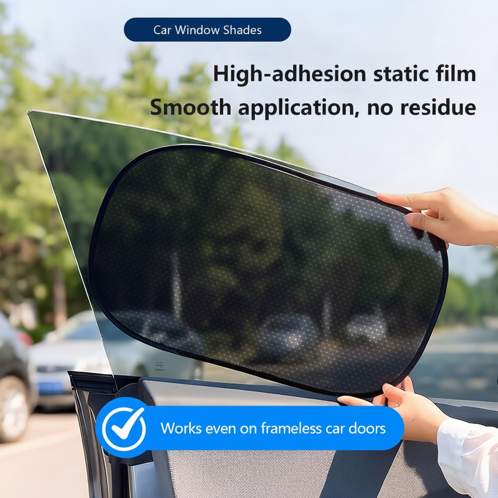 Upgraded Car Window Shades - UV Protection, Anti-Glare Mesh