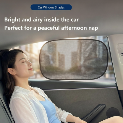 Upgraded Car Window Shades - UV Protection, Anti-Glare Mesh