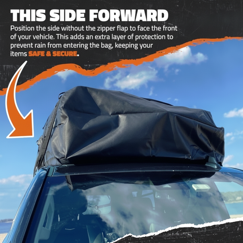 XXL 40 CuFt Car Roof Bag, 72"x48"x20" Soft-Shell 840D