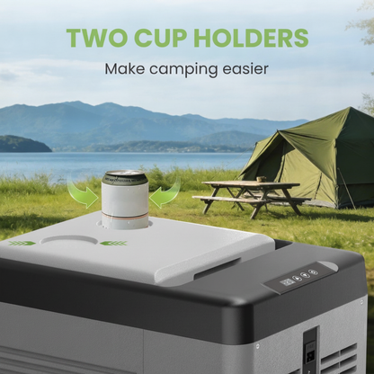 Portable 12V Electric Car Cooler 9L, AC/DC Fridge for Truck, RV, Camping