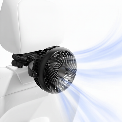 Portable Rechargeable 3-Speed Clip-On Fan for Car, Stroller, Crib