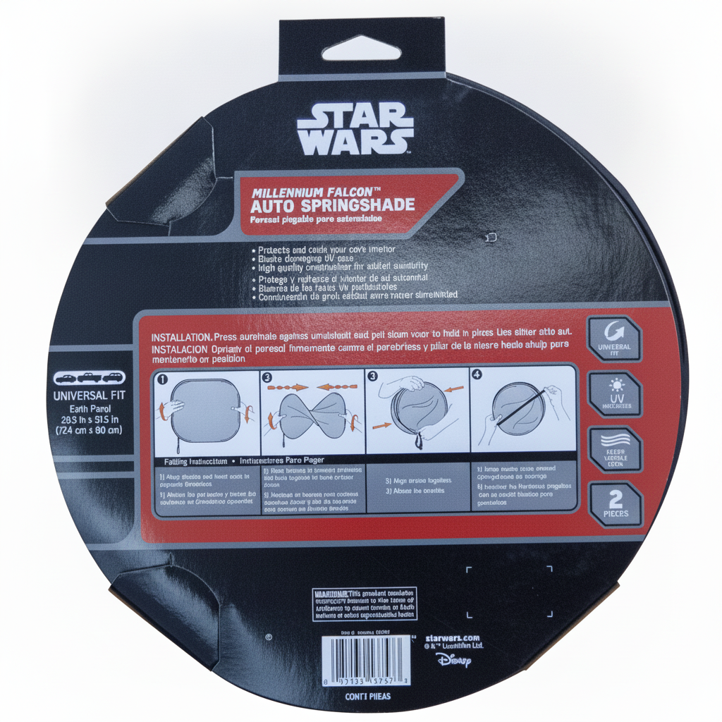 Star Wars Millennium Falcon Car Window Sunshade