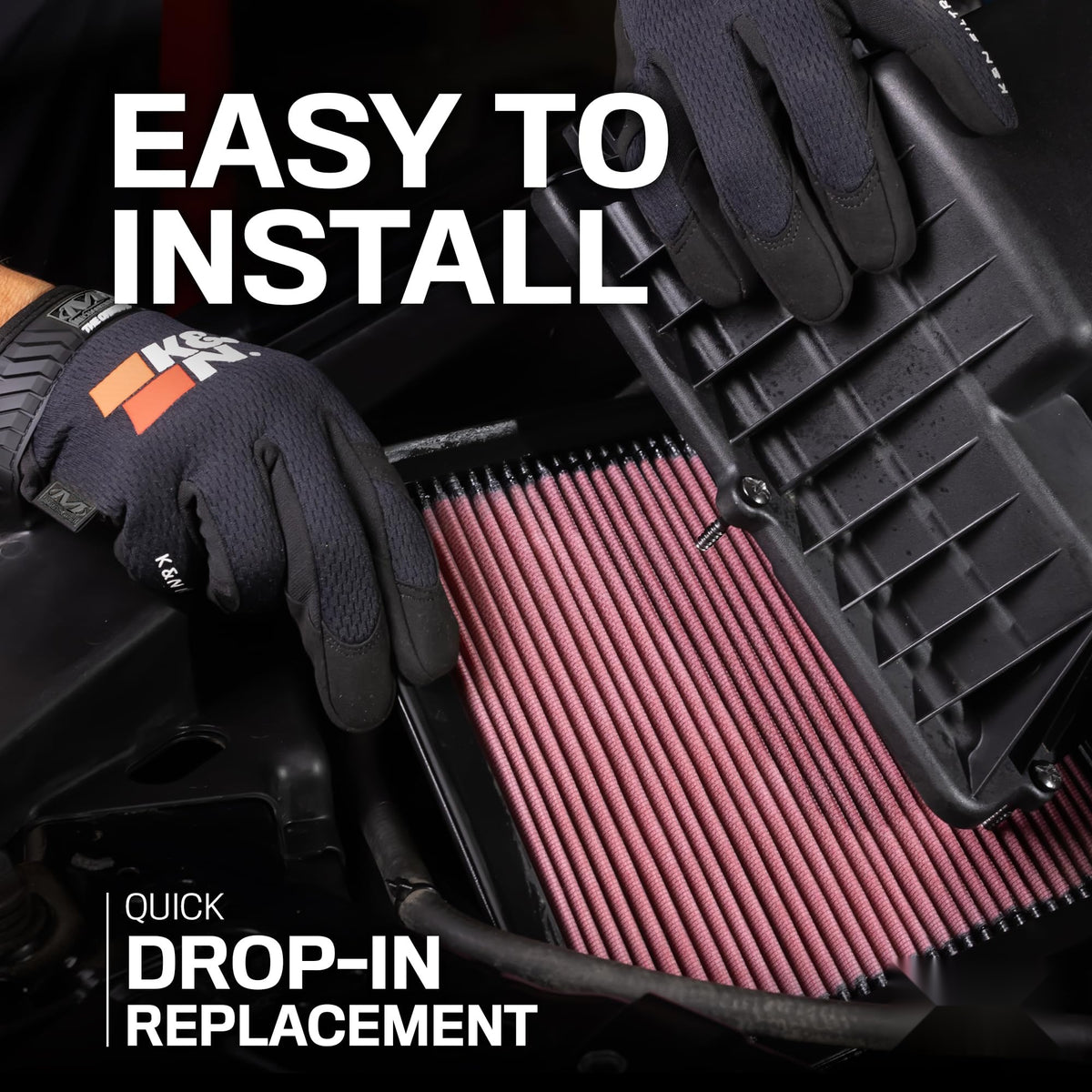 High-Flow Engine Air Filter for 2018-2026 Jeep Wrangler JL & Gladiator JT, Washable and Reusable