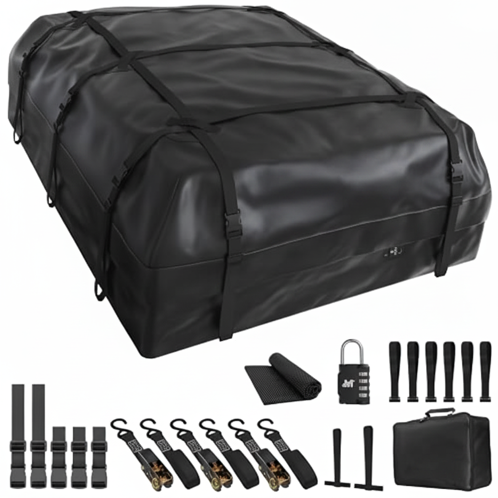 XXL 40 CuFt Car Roof Bag, 72"x48"x20" Soft-Shell 840D