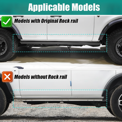 2021-2026 Bronco 2/4 Door Side Steps Rock Rails