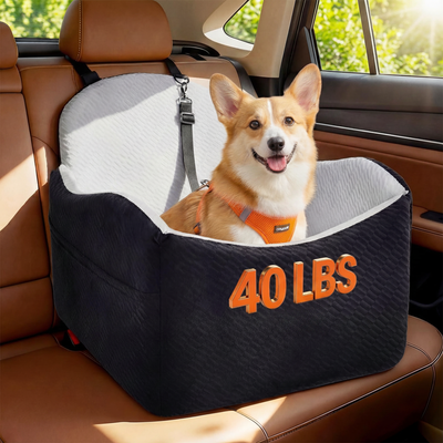 Waterproof Dog Car Seat for Small/Medium Dogs with Storage