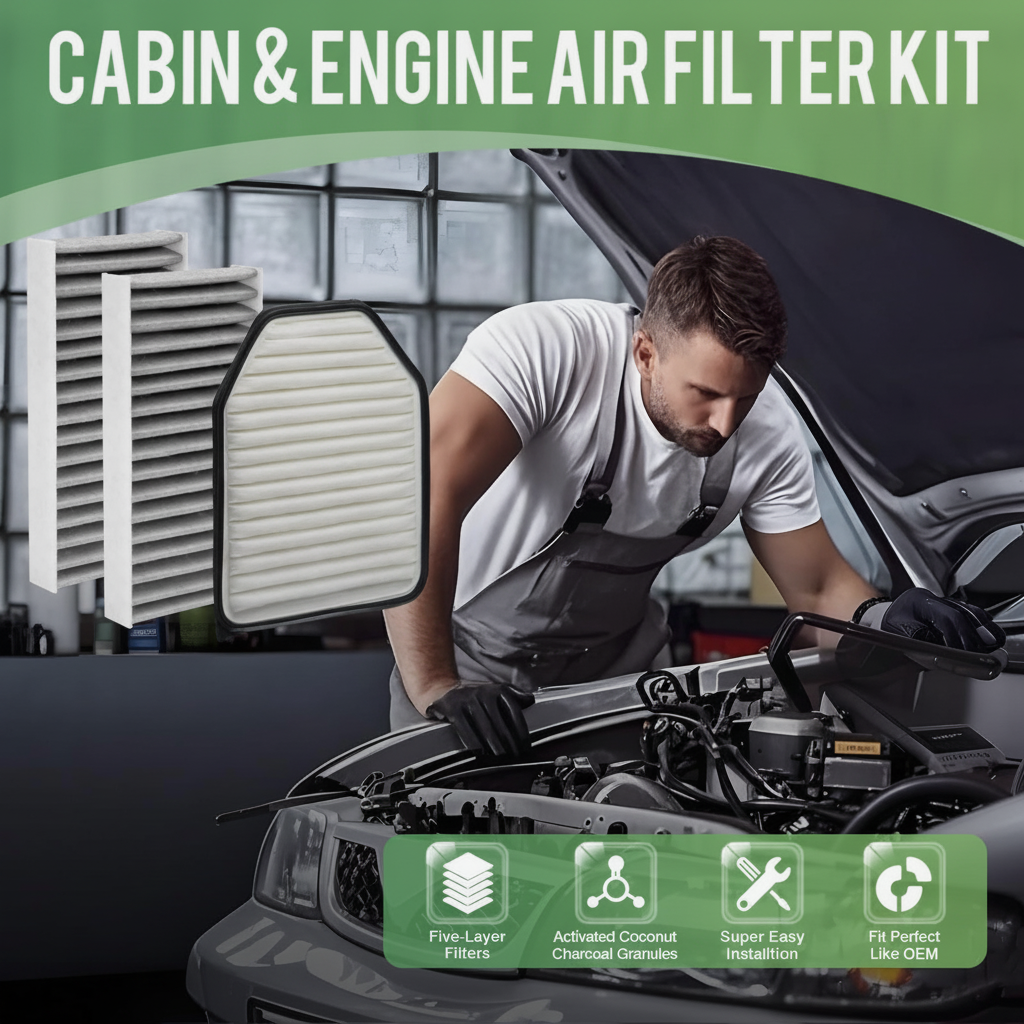 Cabin Air Filter and Engine Air Filter Kit for 2019-2026 Chevrolet Silverado 1500