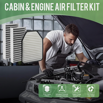 Cabin Air Filter and Engine Air Filter Kit for 2019-2026 Chevrolet Silverado 1500