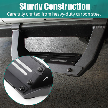 2021-2026 Bronco 2/4 Door Side Steps Rock Rails