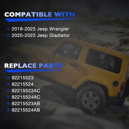 Jeep Wrangler JL JT Roll Bar Grab Handles, Metal Hooks