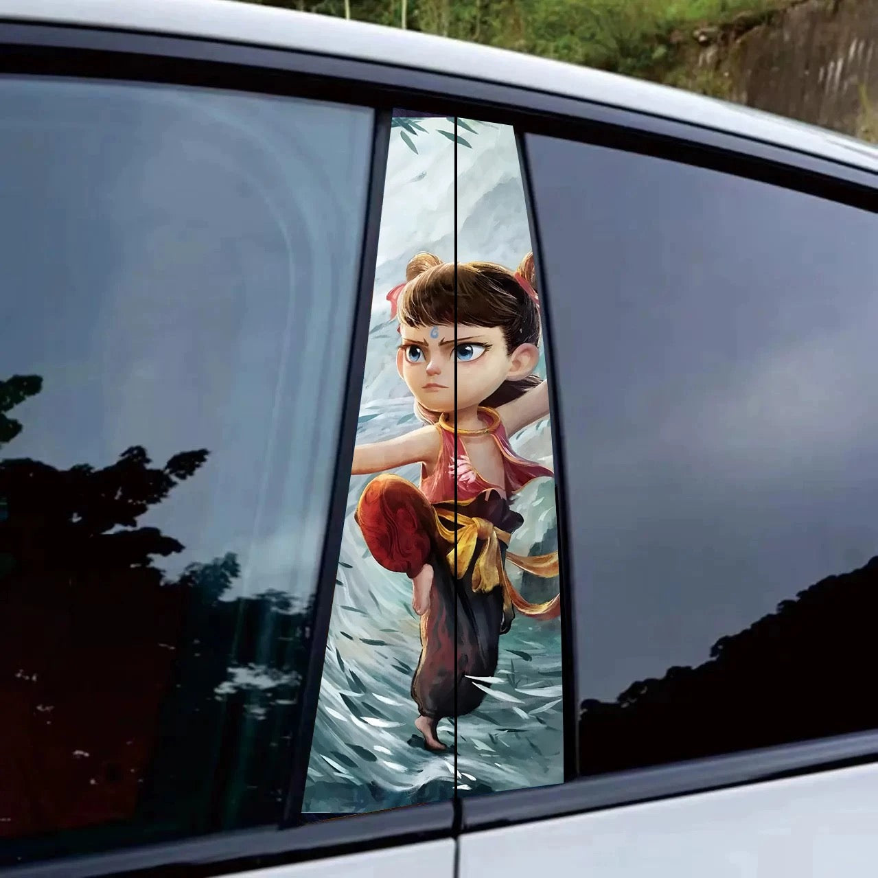 ﻿Universal Car Center B Pillar Sticker - Nezha's Demon Child's Rebellion in the Sea Series