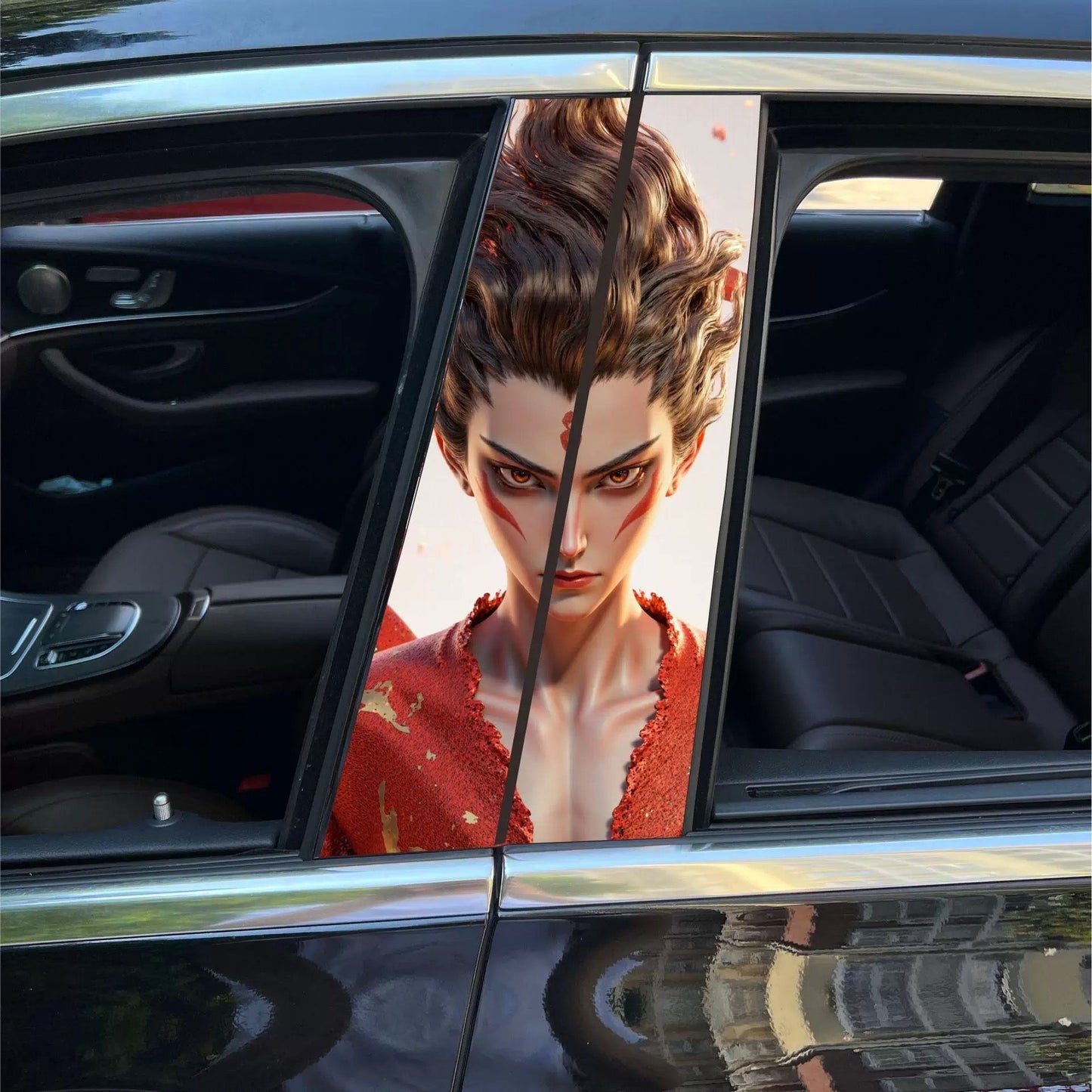 ﻿Universal Car Center B Pillar Sticker - Nezha's Demon Child's Rebellion in the Sea Series