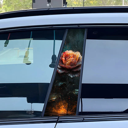 ﻿Car Rose Center B Pillar Sticker Protective Film Decoratio
