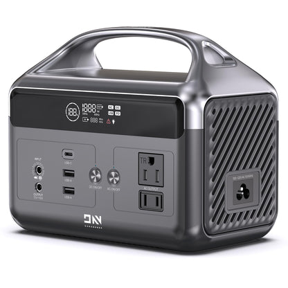 LiFePO4 Portable Power Station 192Wh (60,000mAh) - 2x300W AC Outlets, 2H Fast Charge for Camping/RV/Emergency