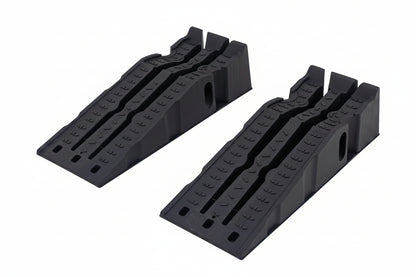 A Pair Plastic Car Service Ramps - 10,000 lbs Capacity Lifts Vehicles 6.25" H