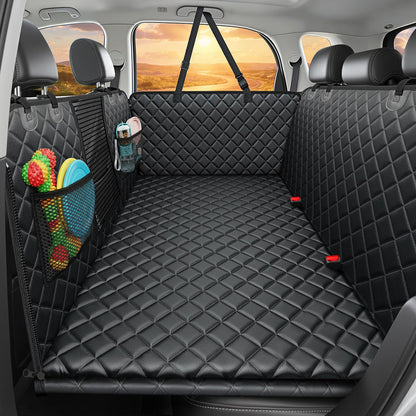 Dog Car Seat Cover for Back Seat with Mesh Window and Storage Pocket for Car SUV