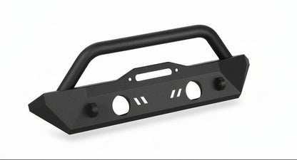 Compact Stubby Front Bumper for Jeep JK/JL/Gladiator - Winch Plate, Textured Black