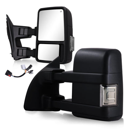 C-type Upgrade Towing Mirrors for 1999-2016 F250 F350 F450 F550 with Power Glass - OHMU