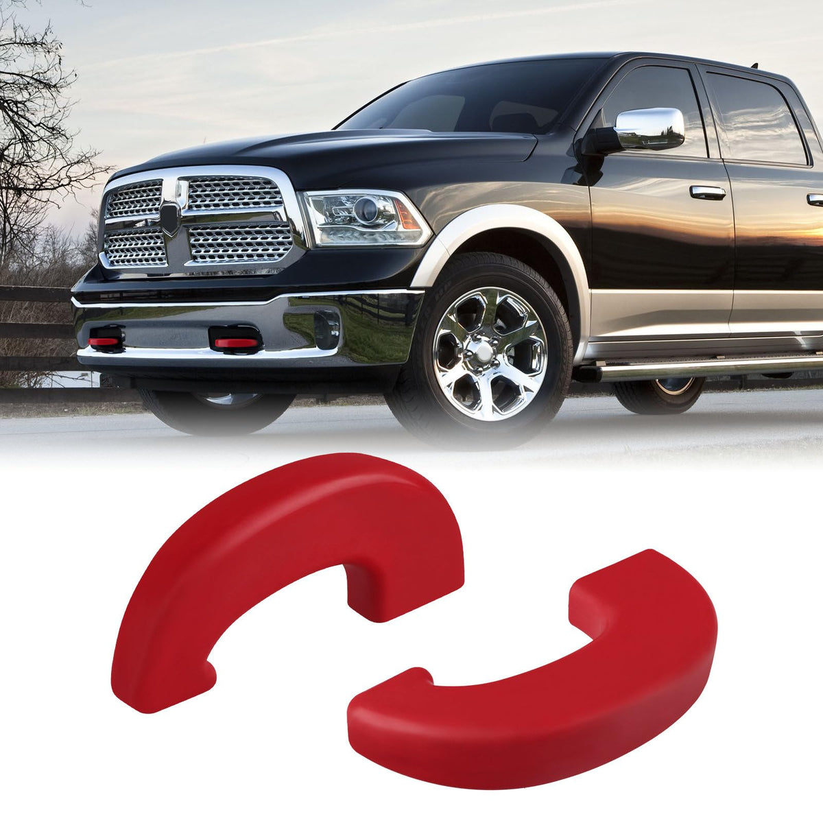 Tow Hook Covers for Dodge RAM 1500 2009-2018/DS Classic 2019-2026 (Not fit Rebel & Warlock)