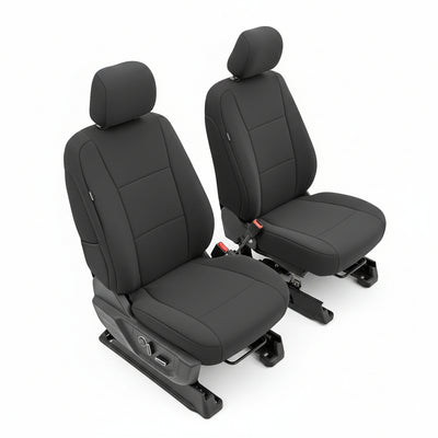 Neoprene Front Seat Covers for 2015-2022 Ford F-150 & 2017-2022 Super Duty (Black)