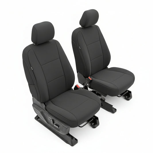 Neoprene Front Seat Covers for 2015-2022 Ford F-150 & 2017-2022 Super Duty (Black)