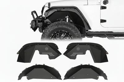 Splash & Mud Guard Liners - 4PC Aluminum Inner Fenders for Jeep JK 2007-2018