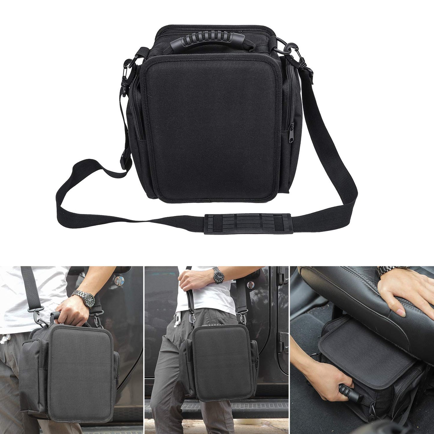 Under Seat Storage Bag for 2007-2025 Jeep Wrangler JK/JL & Gladiator - Portable Tool Organizer