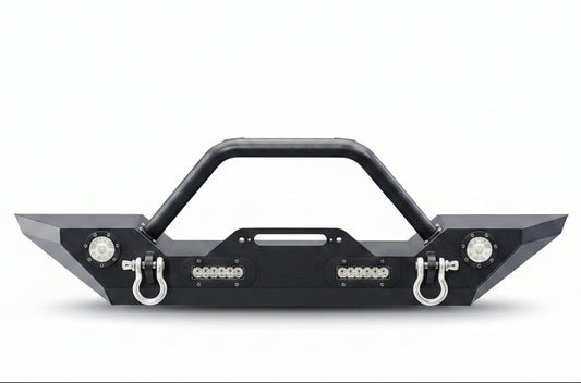 Jeep Wrangler JL/JLU/JT & JK Front Bumper (2007-2025) with Winch Plate & LED Lights