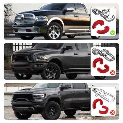 Tow Hook Covers for Dodge RAM 1500 2009-2018/DS Classic 2019-2026 (Not fit Rebel & Warlock)