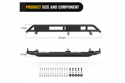 Heavy-Duty Running Boards for 2007-2018 Jeep Wrangler JK 4-Door Only