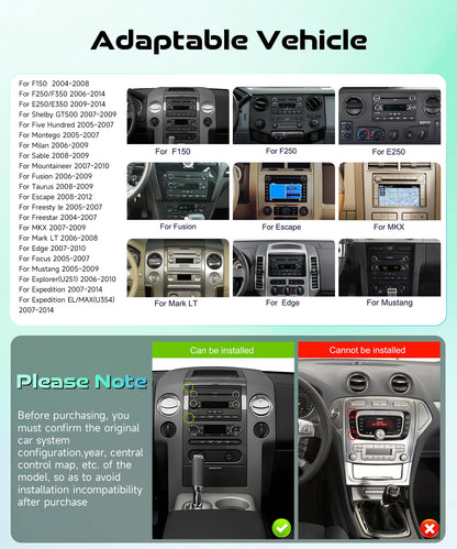 7inch 1080p IPS Touchscreen F-150 Stereo Radio