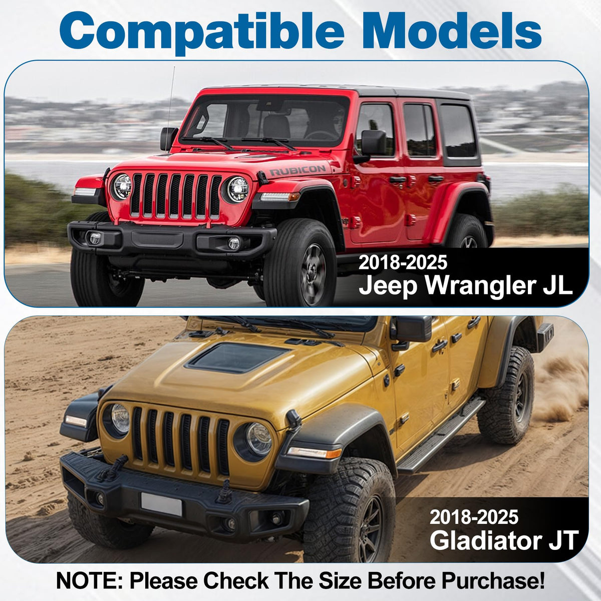 Magnetic Keyhole Covers for 2018-2026 Jeep Wrangler JL & Gladiator JT