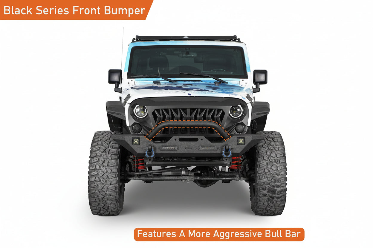 2007-2018 Jeep Wrangler JK Bumper Combo - Front & Rear with LED Lights