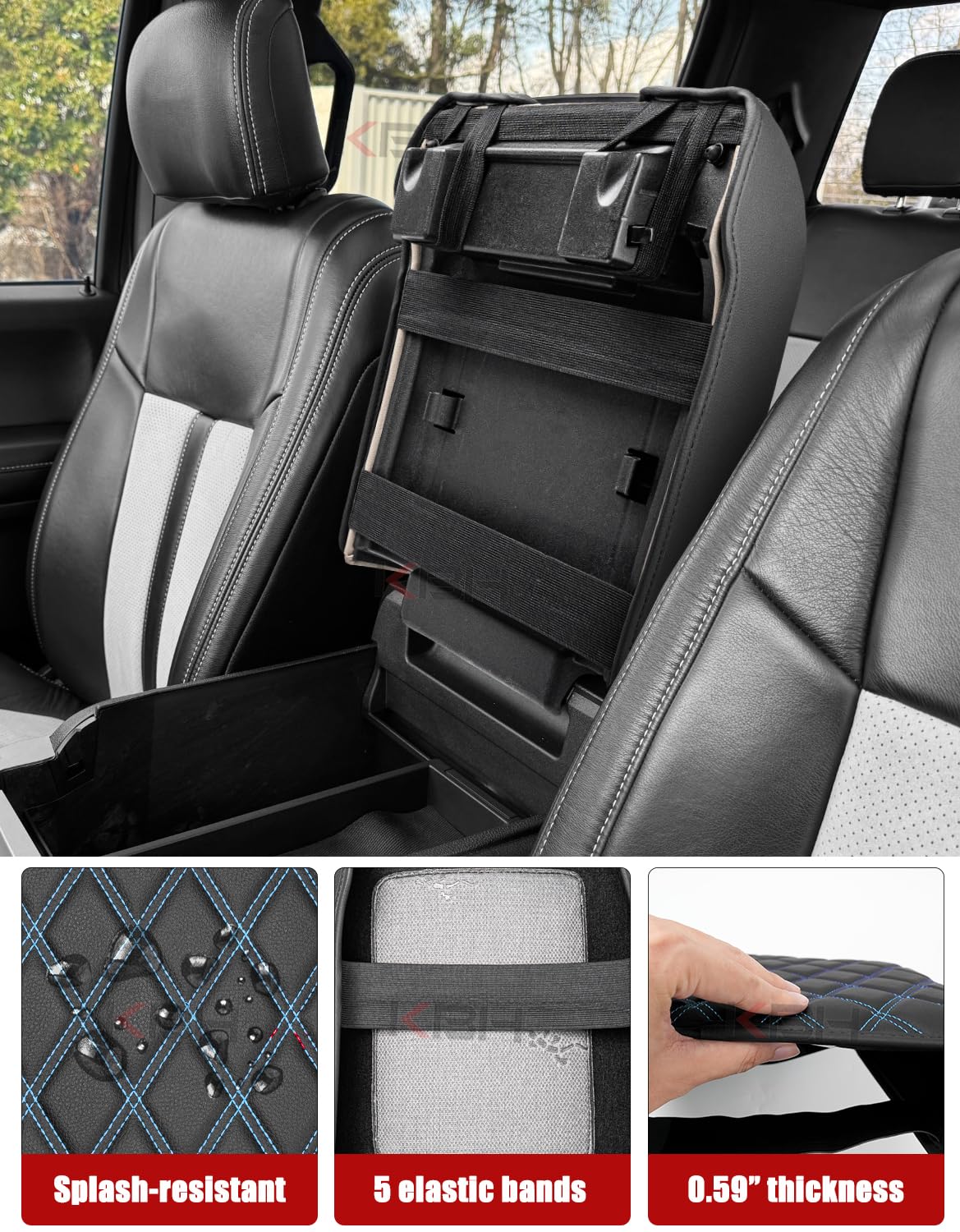 Armrest Cover for 2015-2020 F150, 2017-2022 F250-F550, 2018-2024 Expedition