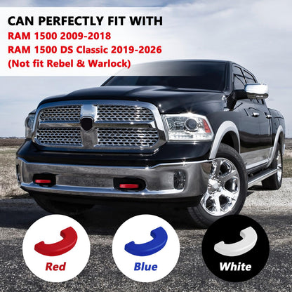 Tow Hook Covers for Dodge RAM 1500 2009-2018/DS Classic 2019-2026 (Not fit Rebel & Warlock)