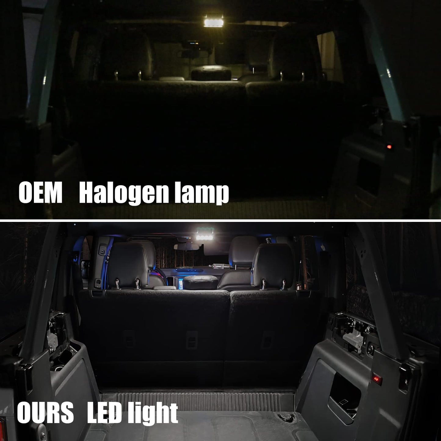 Rear Touch LED Ceiling Lights for 2021-2024 Ford Bronco 4-Door (Excludes 2-Door/2025)