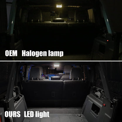 Rear Touch LED Ceiling Lights for 2021-2024 Ford Bronco 4-Door (Excludes 2-Door/2025)