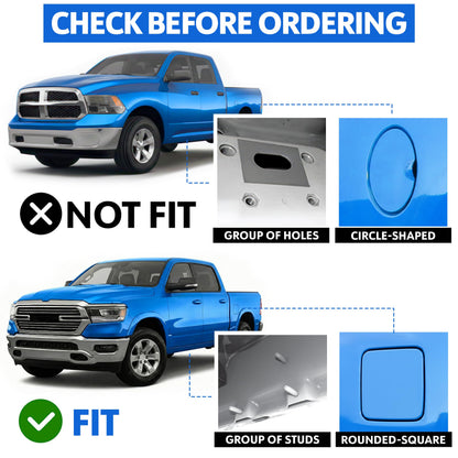 3.5" Wide Black Running Boards For Dodge Ram 1500 2019-2024