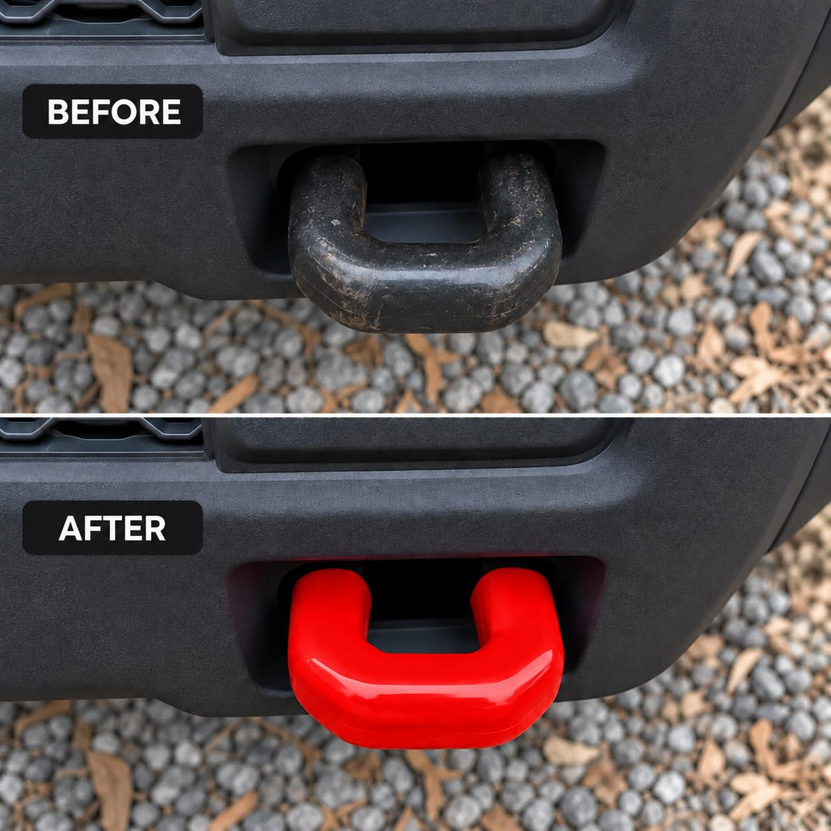 Tow Hook Covers for RAM 1500 Classic 2009-2025 Warlock & Rebel, U-Shape