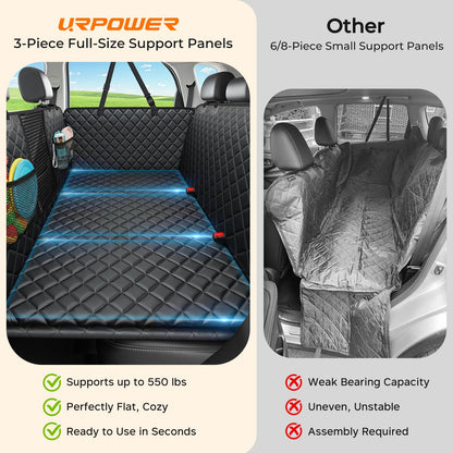 Dog Car Seat Cover for Back Seat with Mesh Window and Storage Pocket for Car SUV