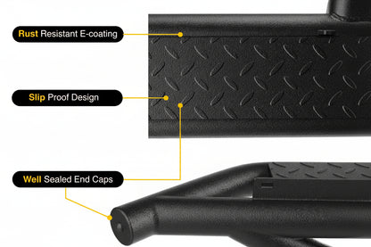 Heavy-Duty Running Boards for 2007-2018 Jeep Wrangler JK 4-Door Only