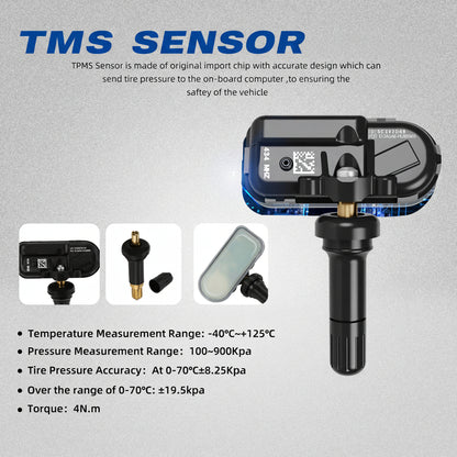 4-PCS TPMS Sensors (433MHz) for 2014-2022 Ram 1500/2500-5500 & Jeep Cherokee - Replaces 68249197AA/68239720AA