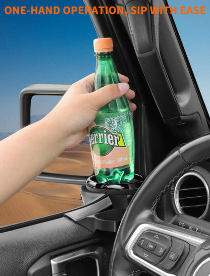 Door Cup Holder (2-PCS) for 2018-Present Jeep Wrangler JL & Gladiator JT - Fits 30 oz Bottles