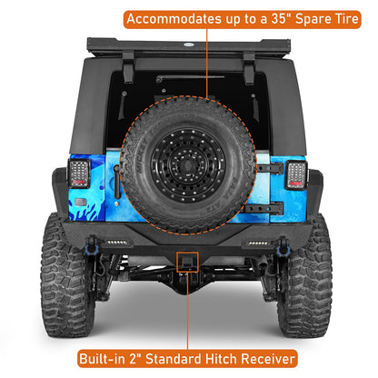 2007-2018 Jeep Wrangler JK Bumper Combo - Front & Rear with LED Lights