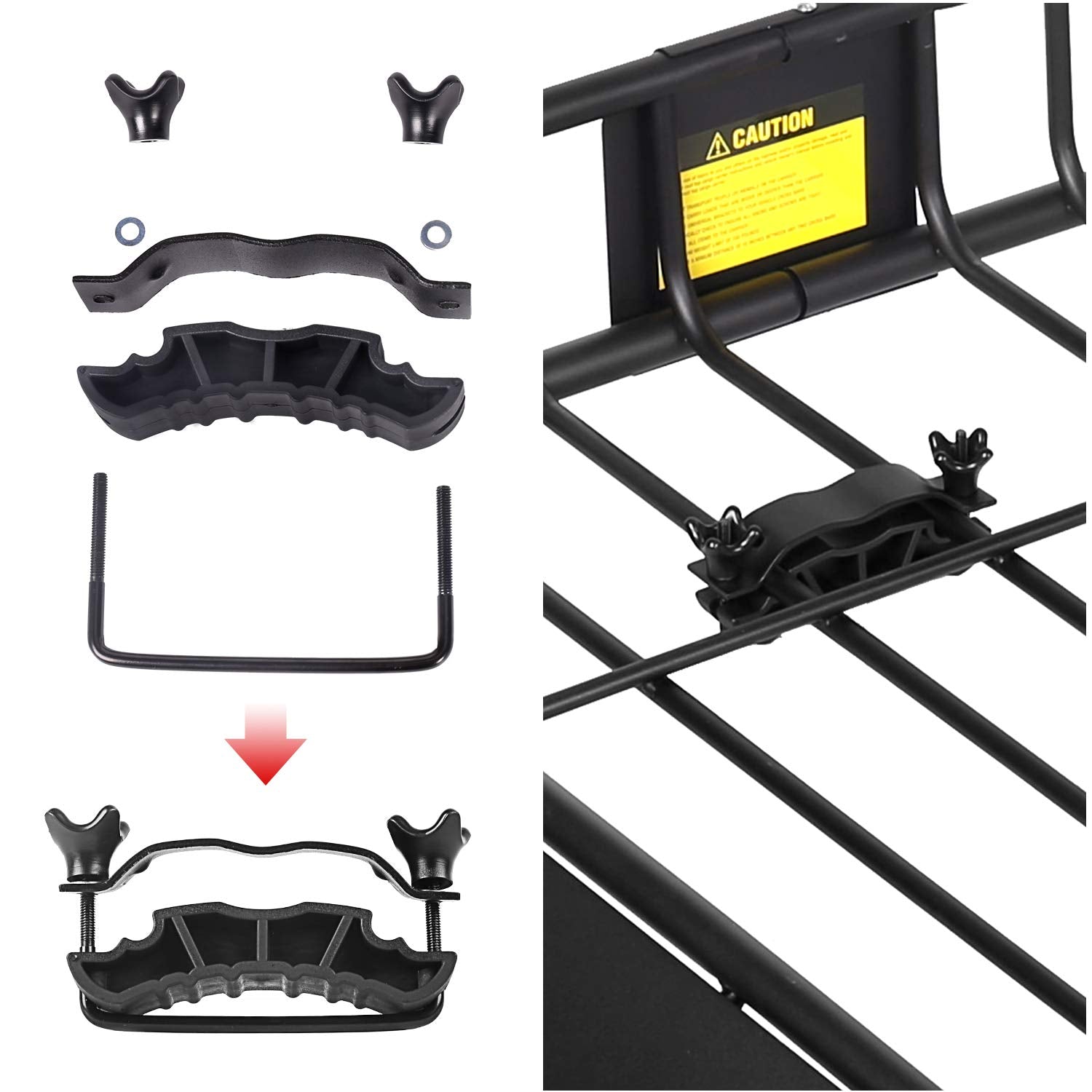 Upgraded 4” Fence Car Roof Basket with Extension - OHMU