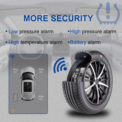 4-PCS TPMS Sensors (433MHz) for 2014-2022 Ram 1500/2500-5500 & Jeep Cherokee - Replaces 68249197AA/68239720AA
