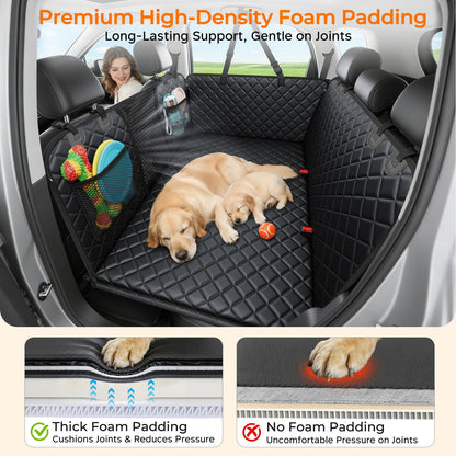 Dog Car Seat Cover for Back Seat with Mesh Window and Storage Pocket for Car SUV