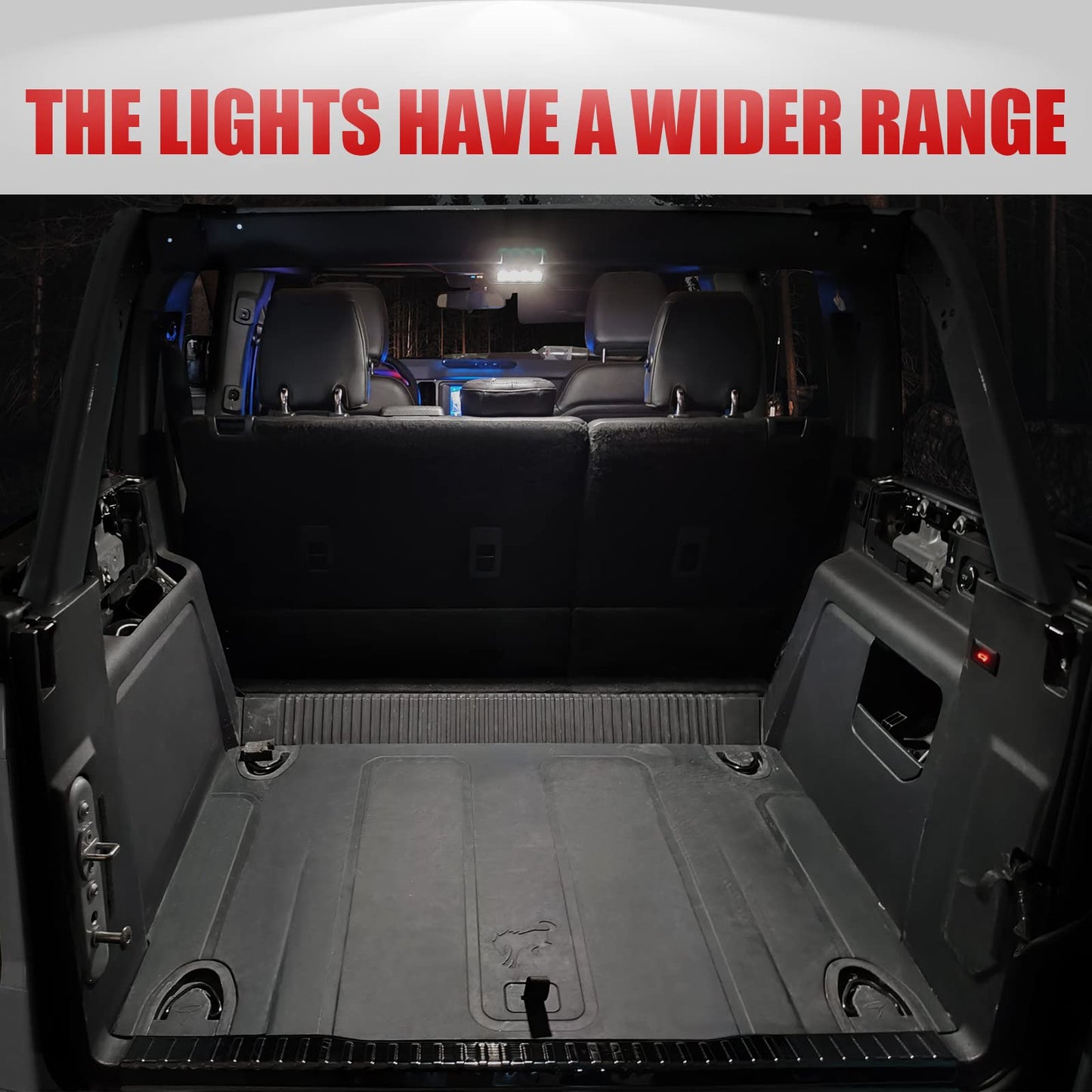 Rear Touch LED Ceiling Lights for 2021-2024 Ford Bronco 4-Door (Excludes 2-Door/2025)