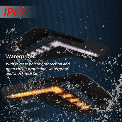 2 Pcs Led Fender Side Marker Lights Assembly For Ford F150 for F-150 2021-2025