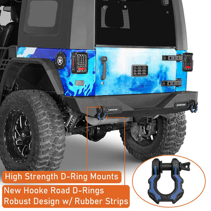 2007-2018 Jeep Wrangler JK Bumper Combo - Front & Rear with LED Lights